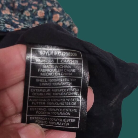 Cupcakes & Cashmere Azura Floral Ruffle Mini Dress Black & Peach Xsmall - Picture 7 of 16